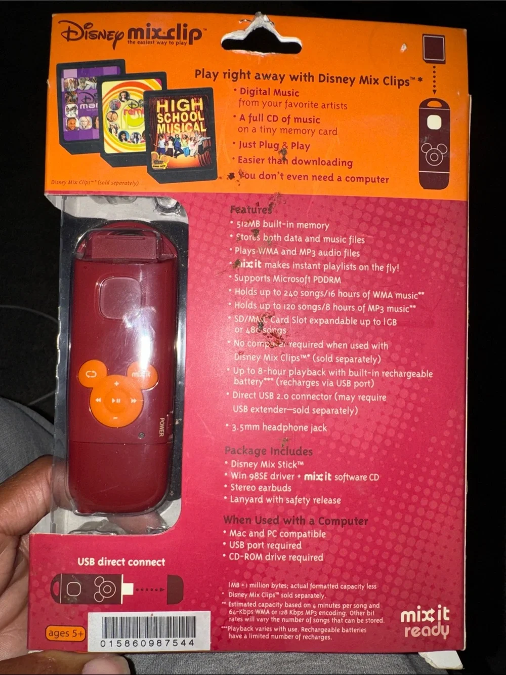 Disney High School Musical Red Mix-Stick USB Music Player